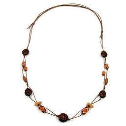 necklace beads brown/copper colours