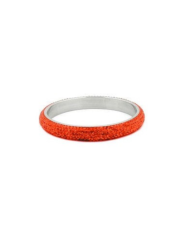 bangle 6 row glass crystals orange