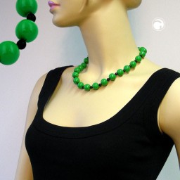 necklace green and black beads