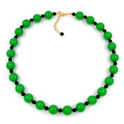 necklace green and black beads