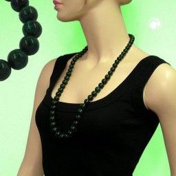 necklace green marbled beads