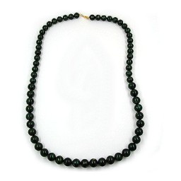 necklace green marbled beads