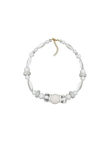 necklace honeycomb bead white beads white & transparent