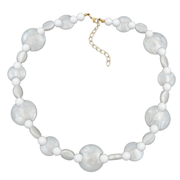 necklace white beads pearl white