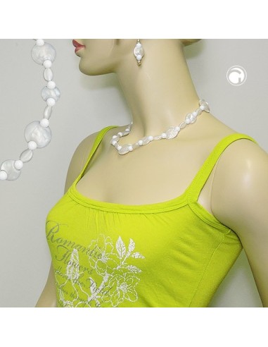 necklace white beads pearl white