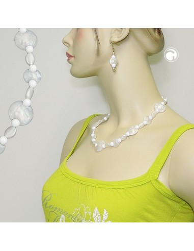necklace white beads pearl white