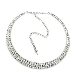 necklace rhinestones rhodium plated