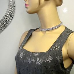 necklace rhinestones rhodium plated