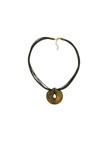 necklace green-olive ring 55cm