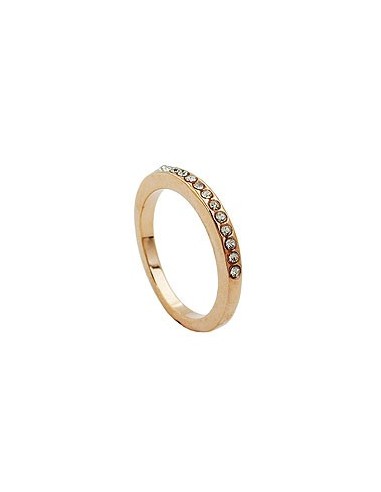 ring glass crystals redgold plated
