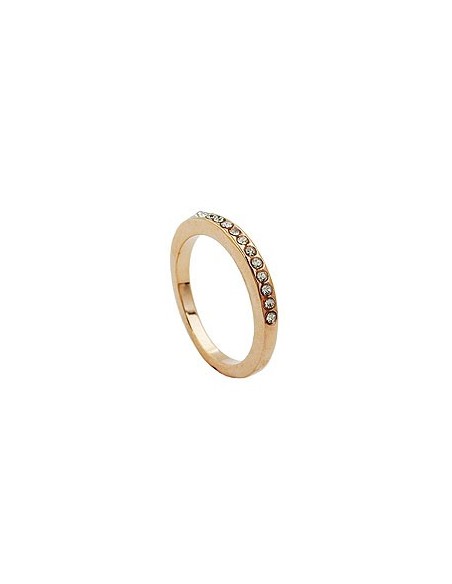 ring glass crystals redgold plated