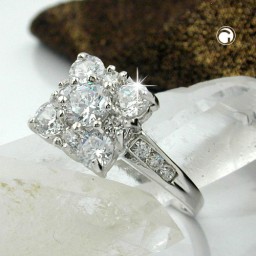 ring cubic zirconia crystal white