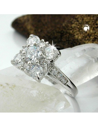 ring cubic zirconia crystal white