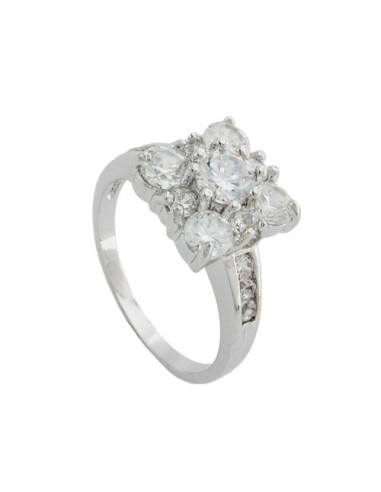 ring cubic zirconia crystal white