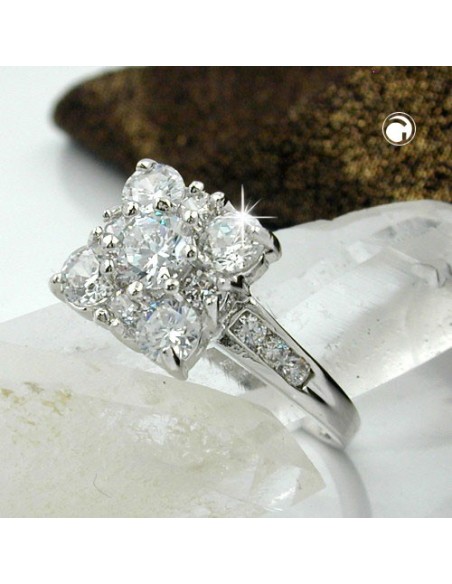 ring cubic zirconia crystal white