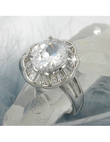 ring cubic zirconia crystal white