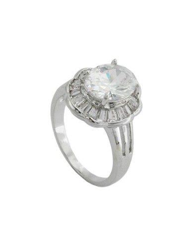 ring cubic zirconia crystal white