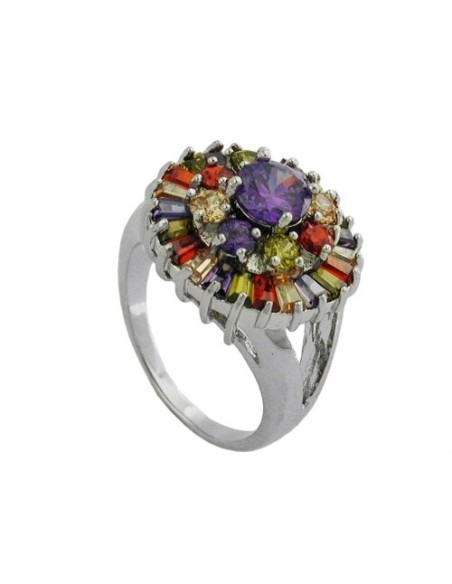ring cubic zirconia multi color