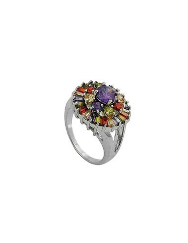 ring cubic zirconia multi color