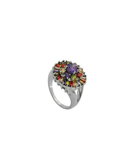 ring cubic zirconia multi color