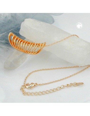 necklace spiral pendant copper colored