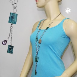 necklace curb chain different beads turquoise