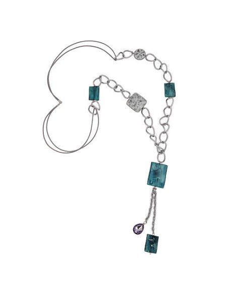 necklace curb chain different beads turquoise