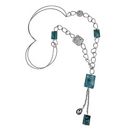 necklace curb chain different beads turquoise