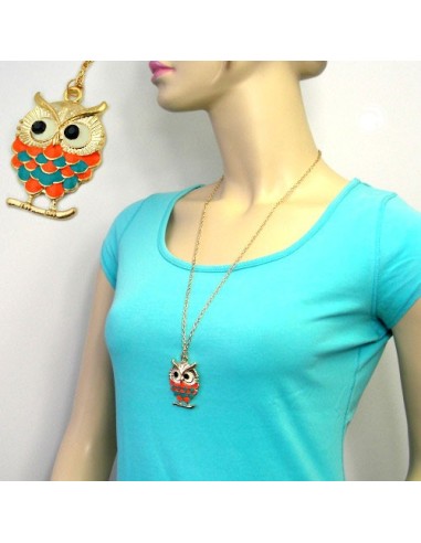 necklace owl multi-coloured