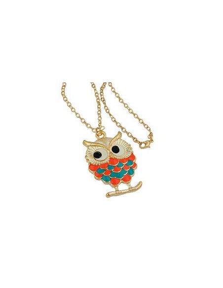 necklace owl multi-coloured