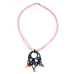 necklace pendant multi-colour 50cm