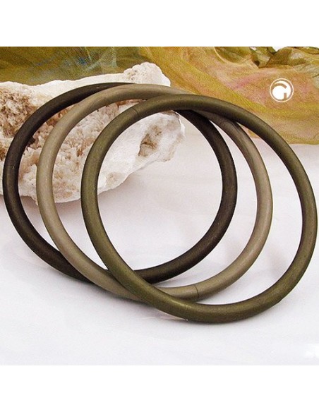 set of 3 bangles olive green matte