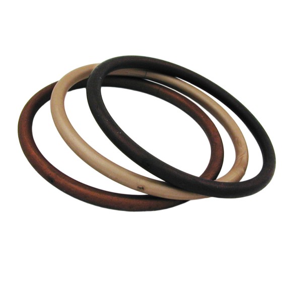 set of 3 bangles brown matte