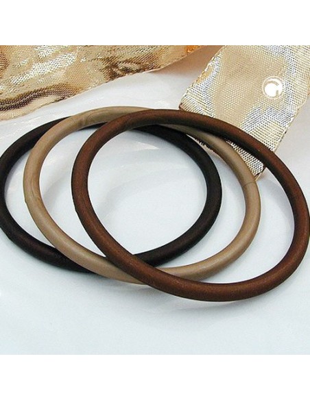 set of 3 bangles brown matte