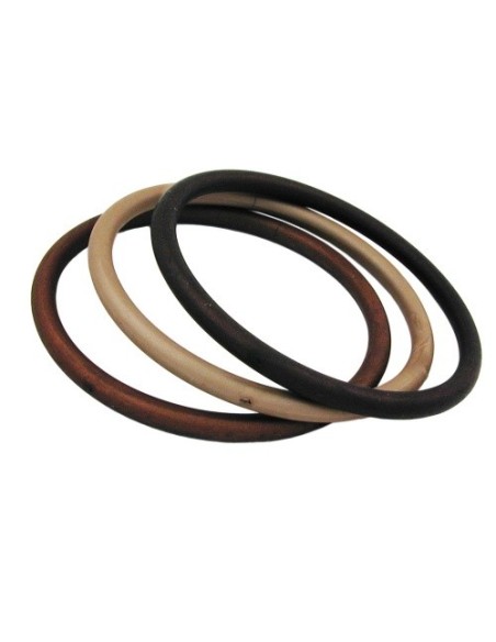 set of 3 bangles brown matte