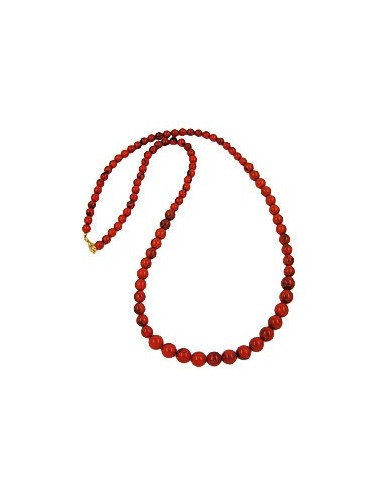 necklace beads red 80cm