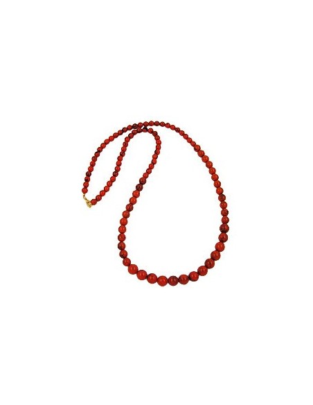 necklace beads red 80cm