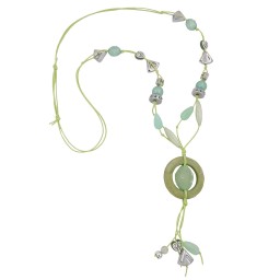 necklace light-green and oliv beads