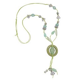 necklace light-green and oliv beads