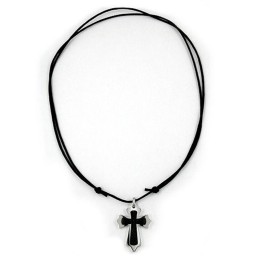 necklace cross stainless steel 100cm