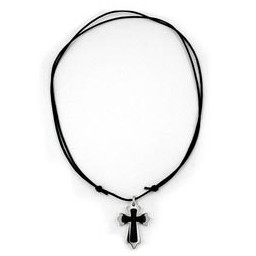 necklace cross stainless steel 100cm