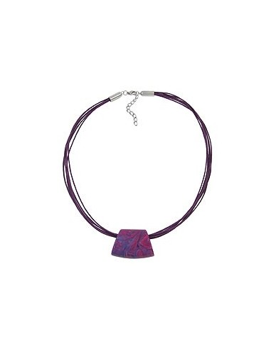 necklace trapezium purple-pink 50cm