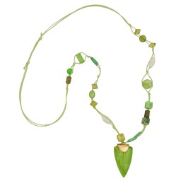 necklace green beads