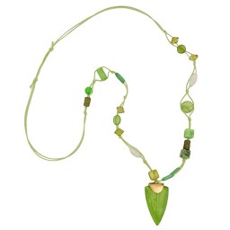 necklace green beads