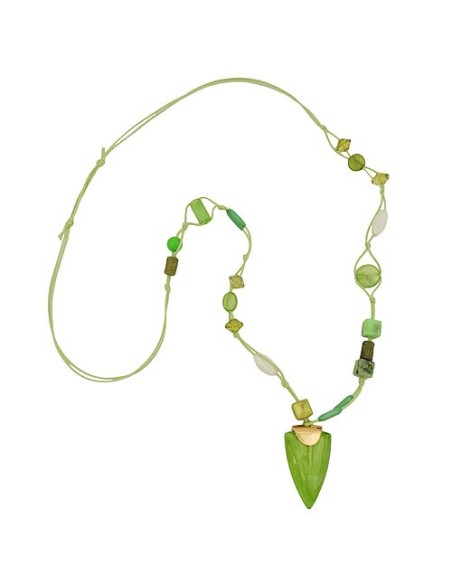 necklace green beads