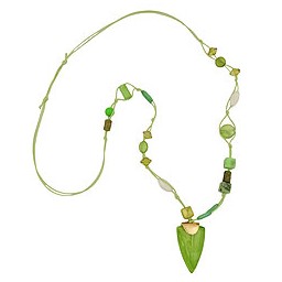 necklace green beads