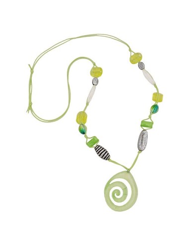 necklace green-yellow-colored beads