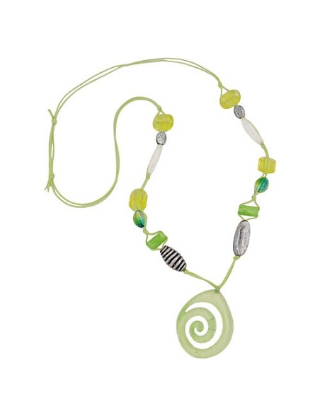 necklace green-yellow-colored beads