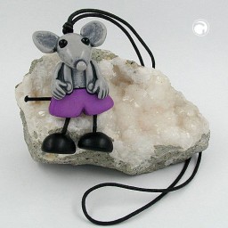 necklace mouse violet-grey matte