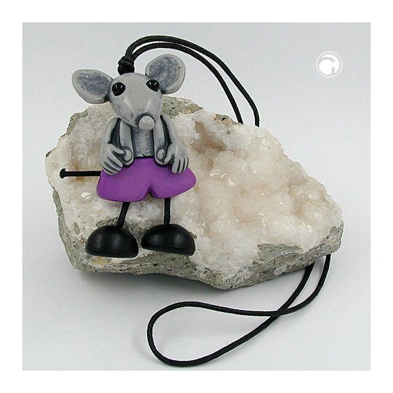 necklace mouse violet-grey matte